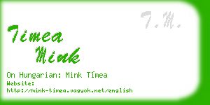 timea mink business card